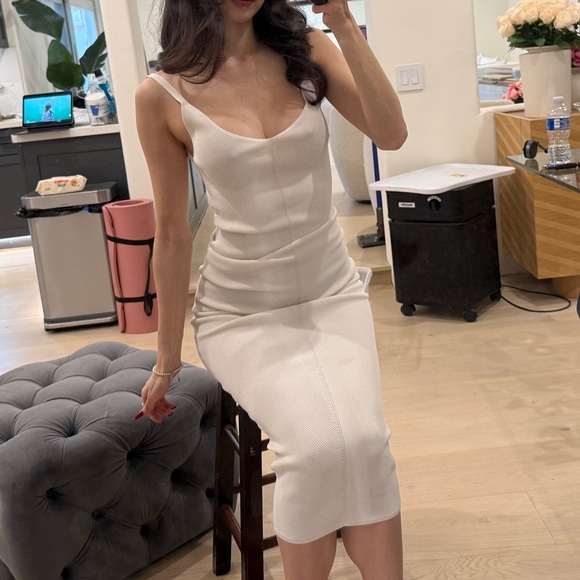 Meshki Cream Ribbed Knit Tank - Picture 5 of 10